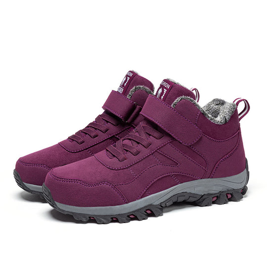 Damen isolierte Wanderschuhe mit rutschfester Sohle und praktischer Klettverschlusslösung EB