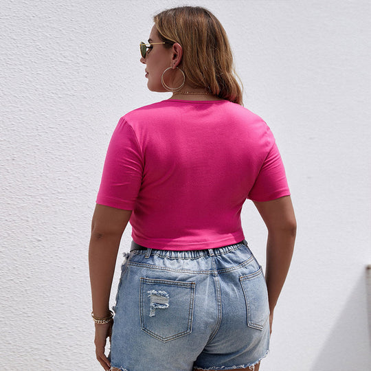 Damen Cropped Top mit raffiniertem Bustier-Design und kurzen Ärmeln EB