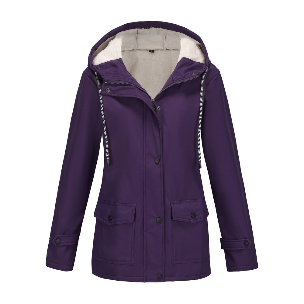 Damen Funktionale Winterjacke mit Fleece-Futter und Kapuze EB