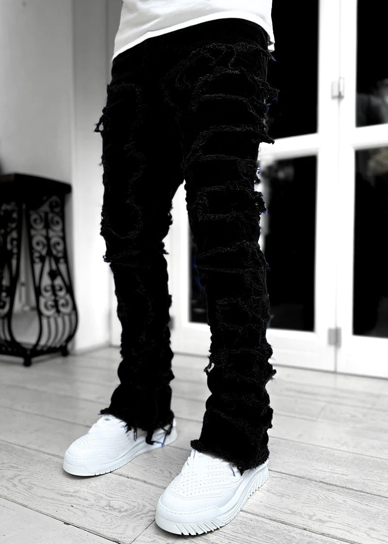 Herren lässige Ripped Jeans im modischen Schnitt EB