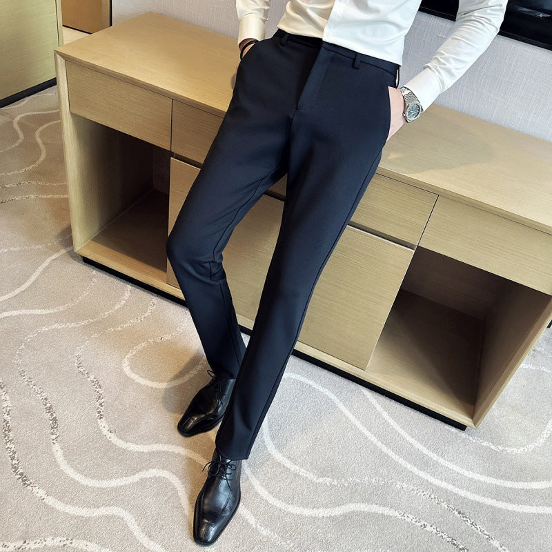 Herren elegante Anzughose aus leichtemStretchmaterial mit seitlichen Taschen EB