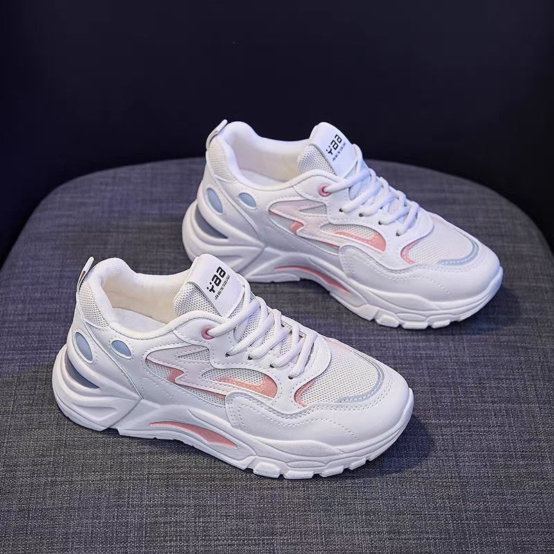 Damen Sportliche Sneaker mit atmungsaktiver Mesh-Oberfläche und stoßdämpfender Sohle EB
