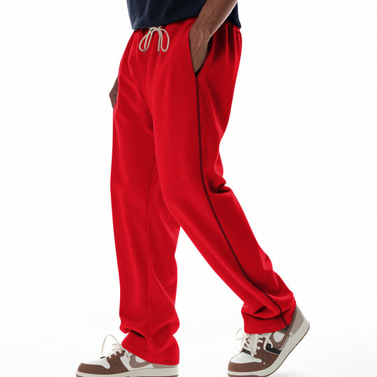 Herren bequeme Jogginghose mit Reißverschluss und seitlichen Taschen EB