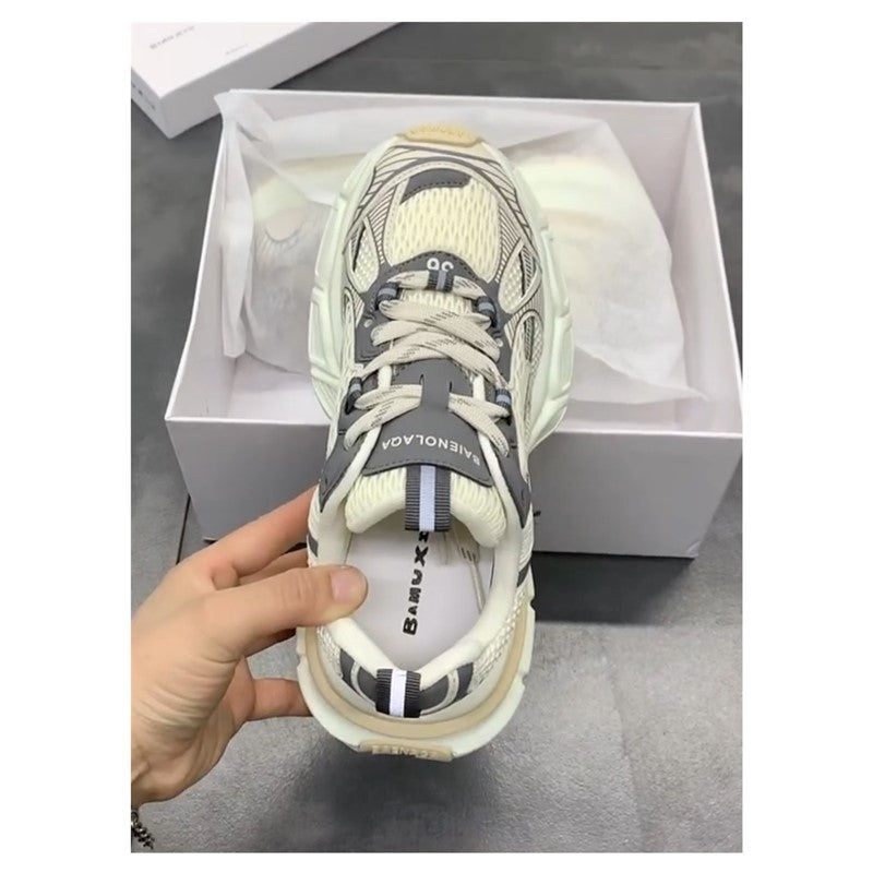 Damen Sportliche Sneakers mit atmungsaktiver Mesh-Oberfläche und stabiler Sohle EB