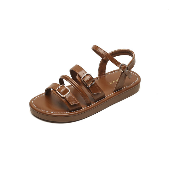 Damen Sandalen mit verstellbaren Schnallen und komfortabler Sohle EB