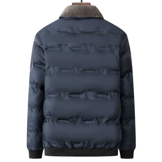 Herren nan gesteppte Thermojacke mit Kunstfellkragen winddicht wasserabweisend und mehreren Reißverschlusstaschen EB
