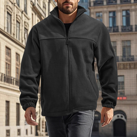Herren Fleecejacke mit hohem Kragen EB