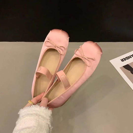 Damen Ballerinas mit anpassbarem Riemchen und eleganter Schleifenapplikation EB