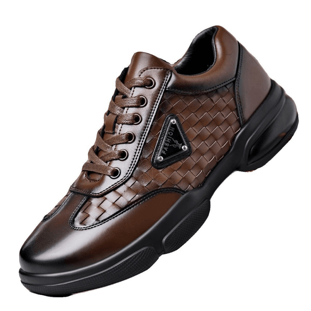 Damen Freizeit Sneakers mit hochwertiger Lederoptik und innovativem atmungsaktivem Design EB