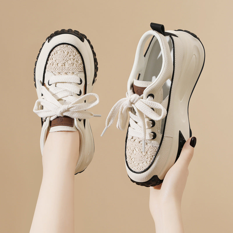 Damen Komfortable und stylische Sneakers mit atmungsaktiver Mesh-Oberfläche EB