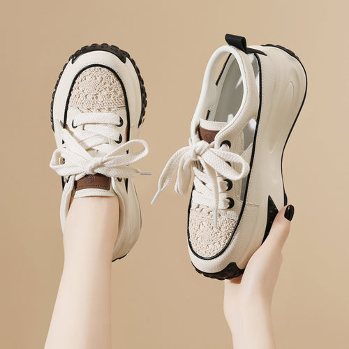 Damen Komfortable und stylische Sneakers mit atmungsaktiver Mesh-Oberfläche EB