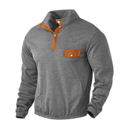 Herren modisches Sweatshirt mit Kragen details EB