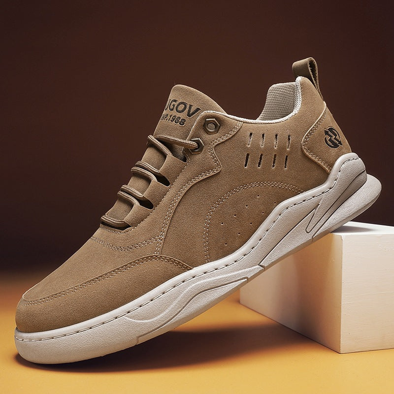 Herren urbane Retro-Cupsohlen-Sneaker aus Mikrofaser-Wildleder mit belüftetem Schaft EB