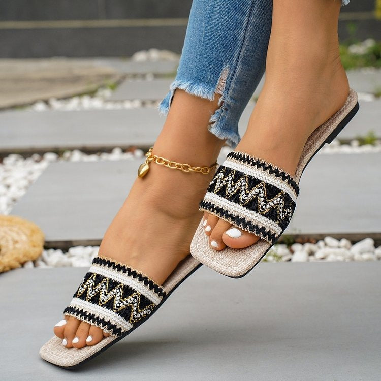 Damen Komfortable und stilvolle Sommer-Slipper EB
