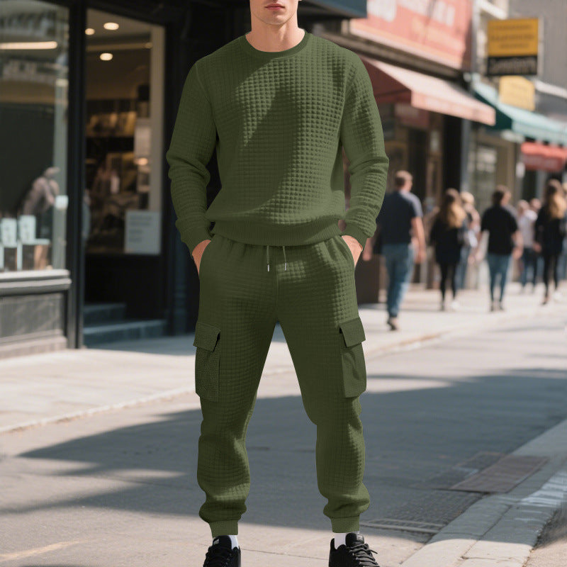 Herren lässiges Sweatshirt und Cargohose Set EB