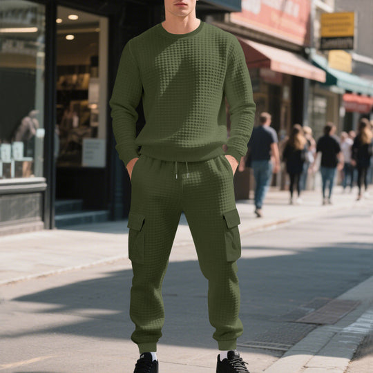 Herren lässiges Sweatshirt und Cargohose Set EB