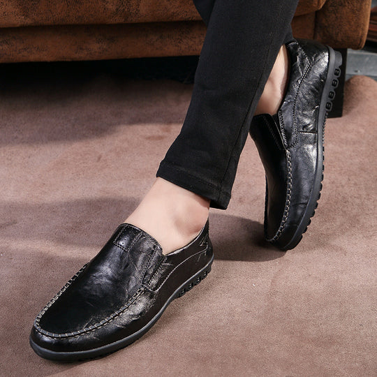 Herren Elegante und komfortable Mokassins aus weichem Leder EB