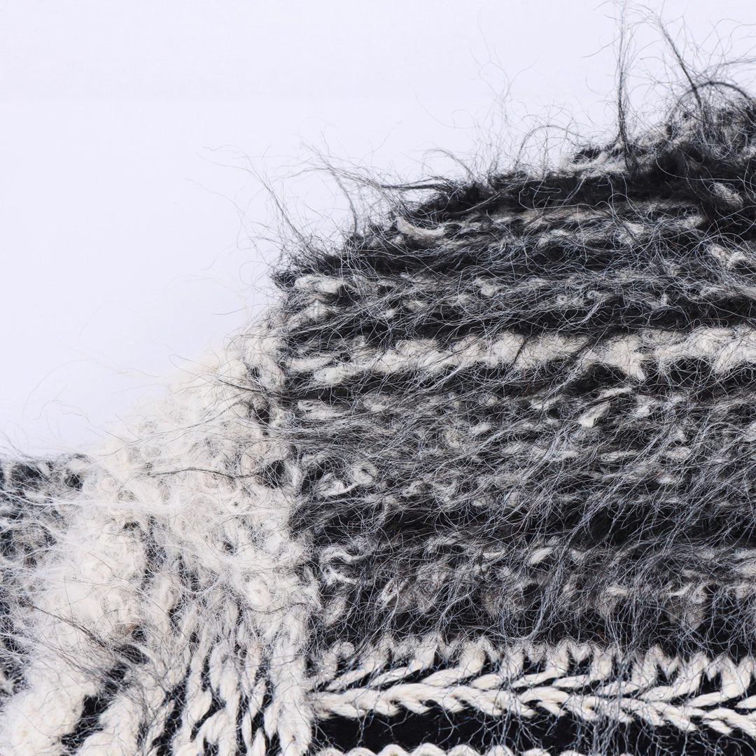 Damen Gemusterter Langarm-Cardigan mit Knopfleiste EB