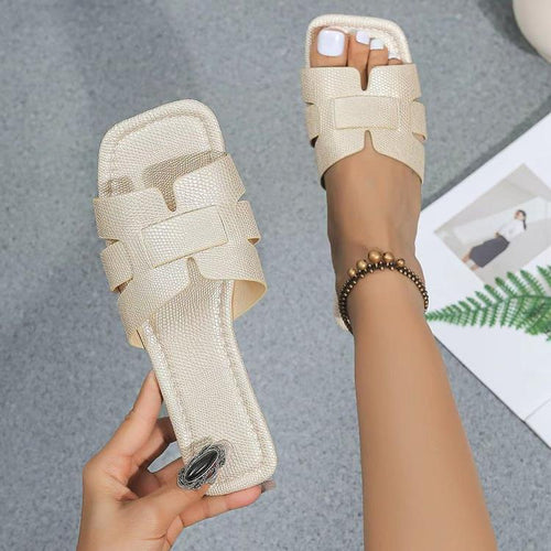 Damen modische Pantoletten mit elegantem Riemen-Design EB