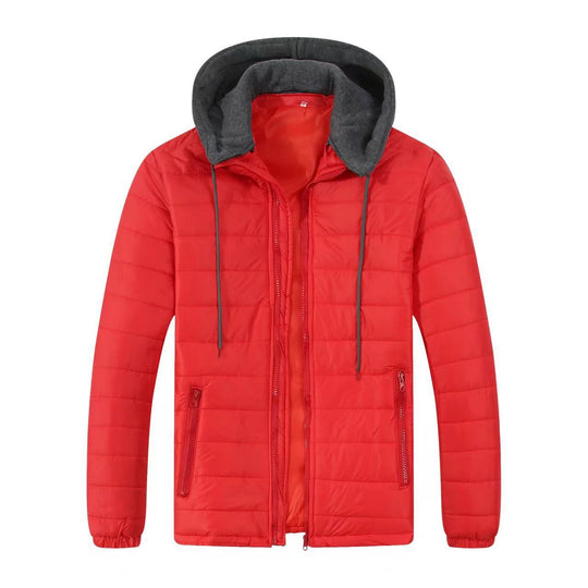 Herren gesteppte Windjacke mit Kapuze EB