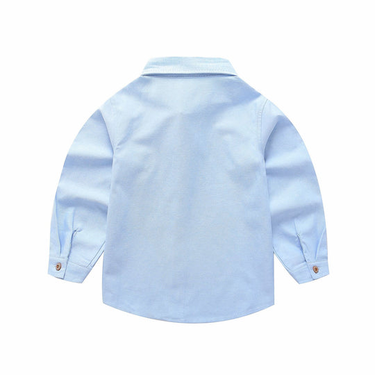 Jungen Langarmhemd mit Brusttasche EB