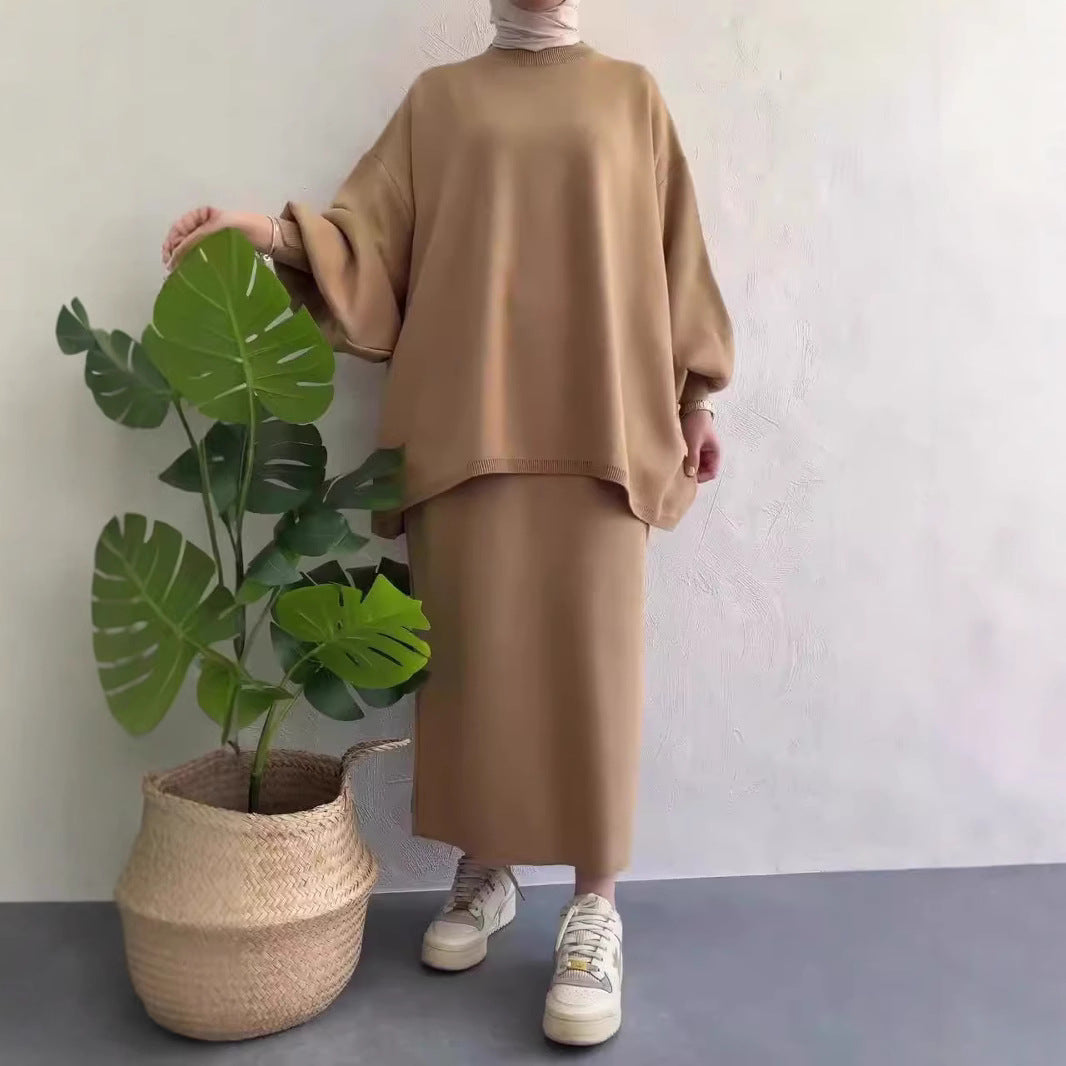 Damen Lässiges Sweat-Set mit weitem Schnitt und bequemen Taschen EB