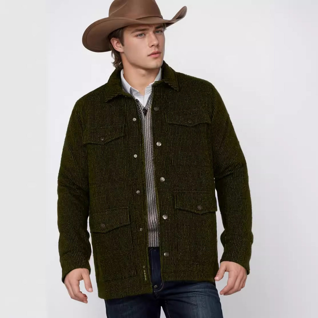 Herren komfortable und strapazierfähige Baumwolljacke mit praktischen Taschen EB