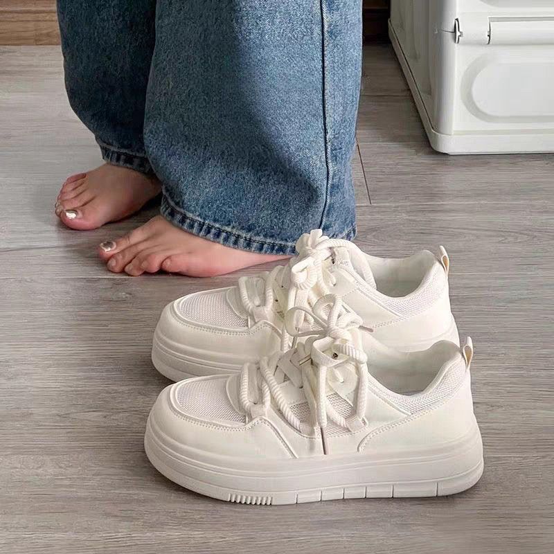 Damen Chunky Sneakers mit atmungsaktiver Textiloberfläche und stabiler Sohle EB