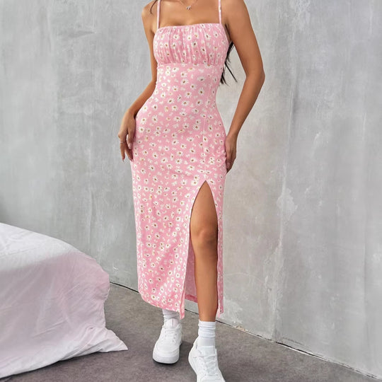 Damen Maxikleid mit Blumenmuster EB