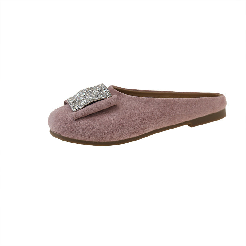 Damen Bequeme Hausschuhe mit funkelndem Schmuckdetail EB