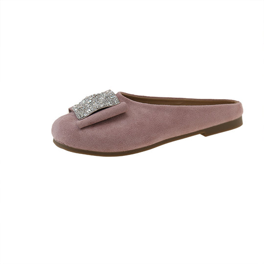Damen Bequeme Hausschuhe mit funkelndem Schmuckdetail EB