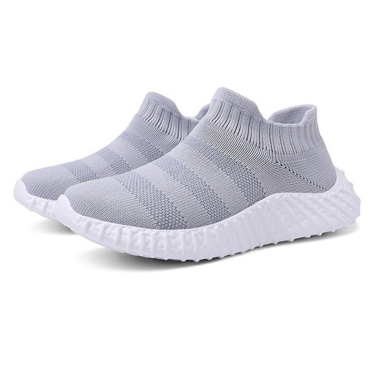Damen Strick-Sneaker mit elastischem Abschluss und rutschfester Sohle EB