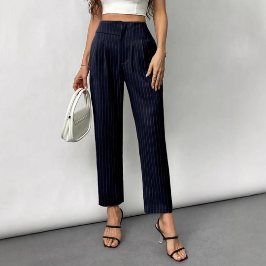 Damen Elegante und modische Anzughose mit Streifen EB