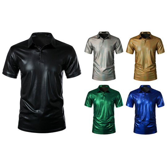 Herren Sport Polo-Shirt mit glänzender Oberfläche und atmungsaktiver Funktionalität EB