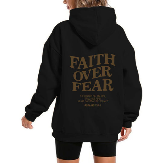 Damen Kapuzensweater mit motivierendem Schriftzug und bequemem Schnitt EB