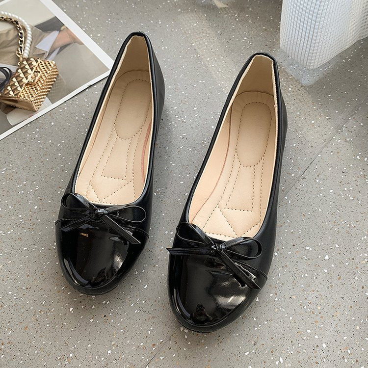 Damen elegante Ballerinas mit modischer Schleifenapplikation EB