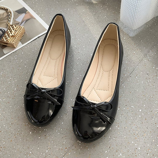 Damen elegante Ballerinas mit modischer Schleifenapplikation EB