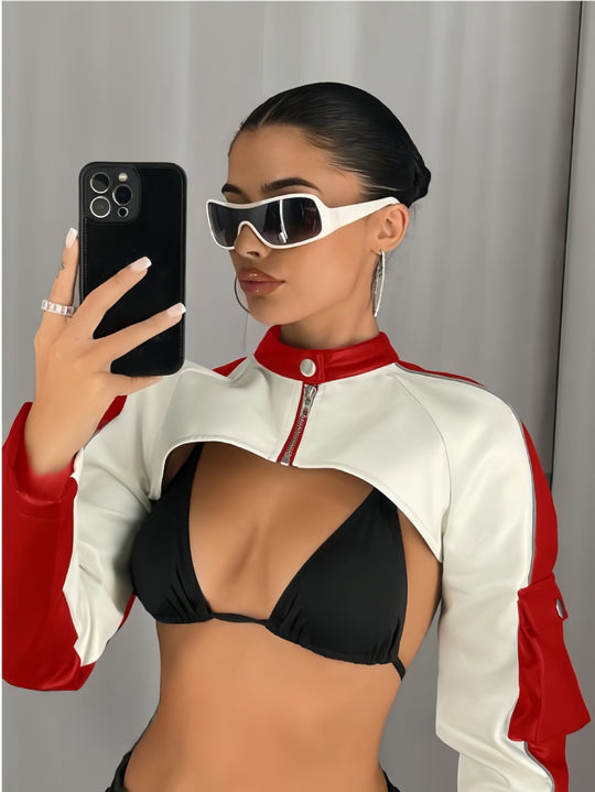 Damen modische cropped Jacke EB