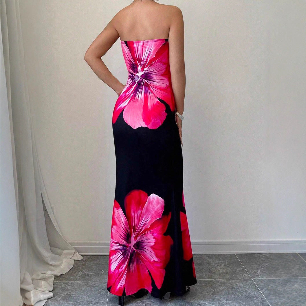 Damen Maxikleid mit floralem Muster EB