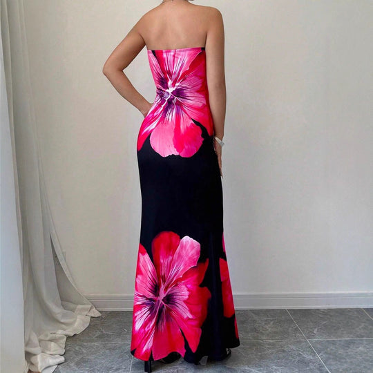 Damen Maxikleid mit floralem Muster EB