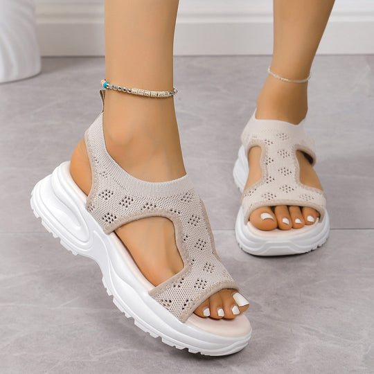 Damen Komfortable Sportsandalen mit atmungsaktivem Obermaterial und rutschfester Sohle EB