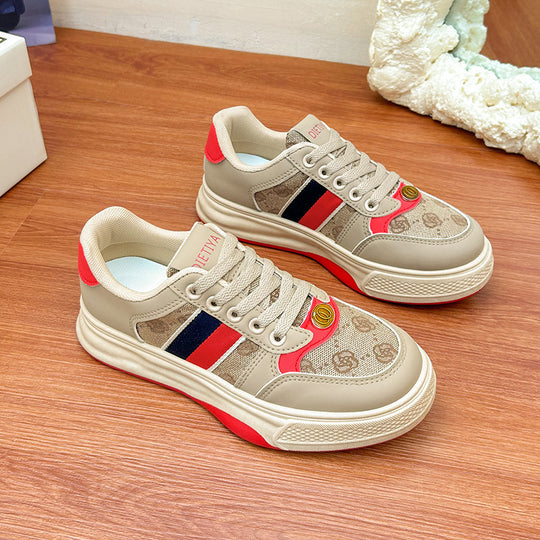 Damen Modische Sneakers mit atmungsaktiver Oberflächenstruktur und rutschfester Sohle EB