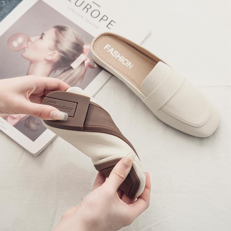 Damen elegante Slipper mit modischem Ledermuster EB