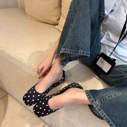 Damen Ballerinas mit klassischem Punkte-Design EB