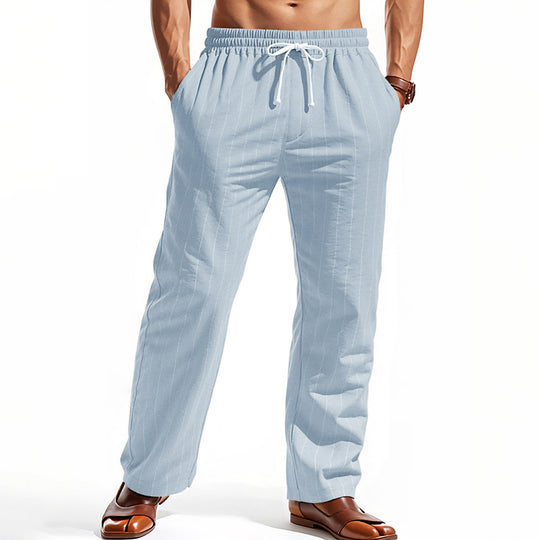 Herren lässige Freizeithose mit elastischem Bund und seitlichen Taschen EB