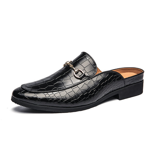 Damen Elegante Mokassins mit Premium-Krokodil-Leder und goldenen Akzenten EB