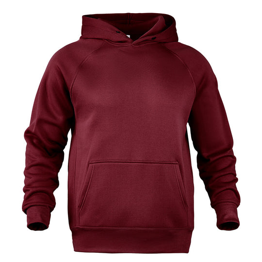Unisex nan weicher Baumwollfleece Kapuzenpullover mit Kängurutasche und Raglanärmeln EB