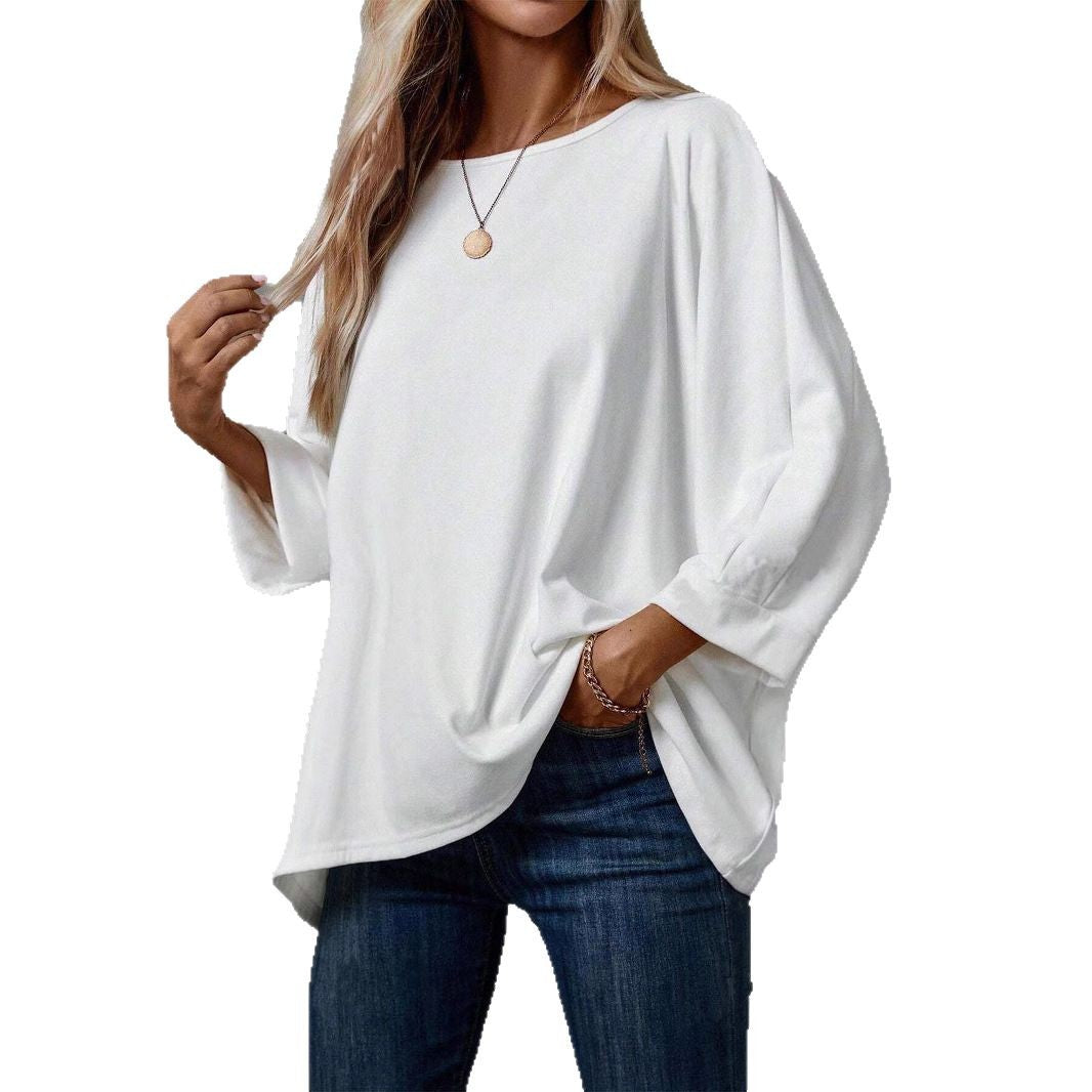 Damen Oversized Oberteil mit lässigem Schnitt und überschnittenen Ärmeln EB
