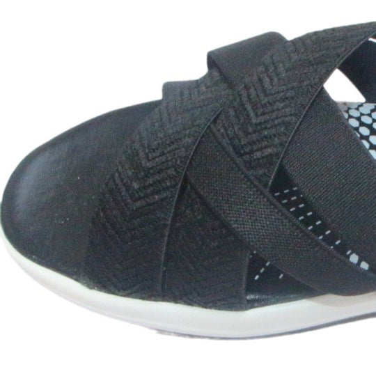 Damen komfortable Slide-Sandalen mit gekreuzten Riemen EB