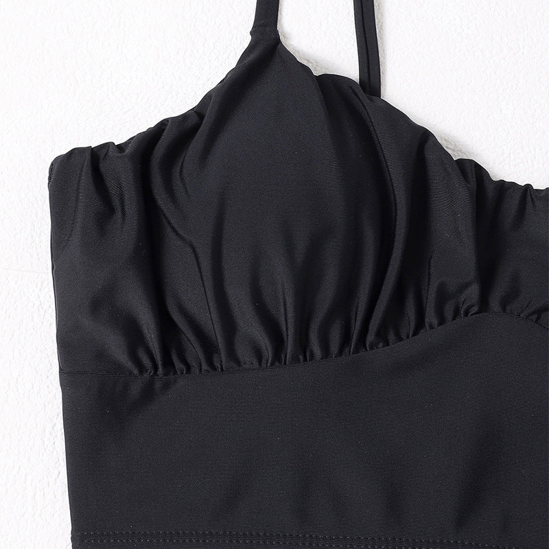 Damen Crop-Top Bikinioberteil mit verstellbaren Trägern und sportlichem Design EB